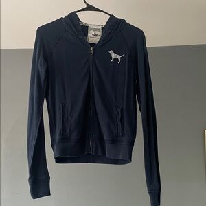 Navy Blue Zip-Up Hoodie